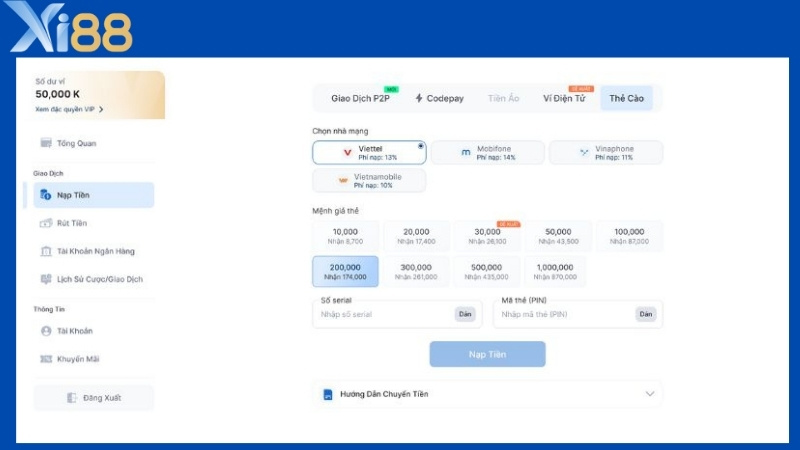 Giao dịch tại Xi88 an toàn và nhanh chóng